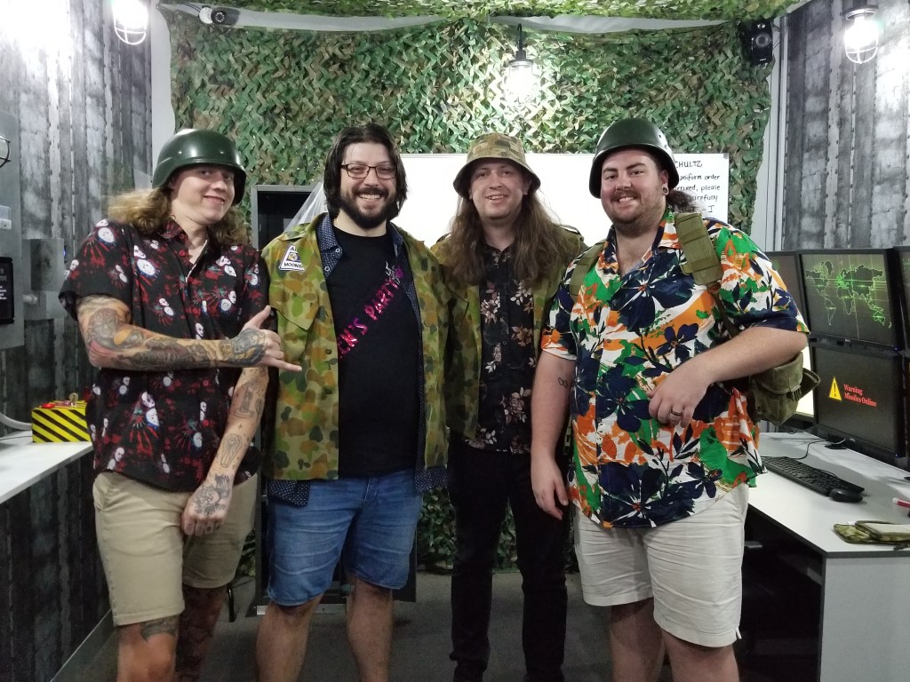Gent's on their Buck's night in our Launch Escape Room