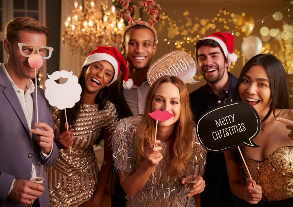 Guests having fun at our escape room Christmas party.