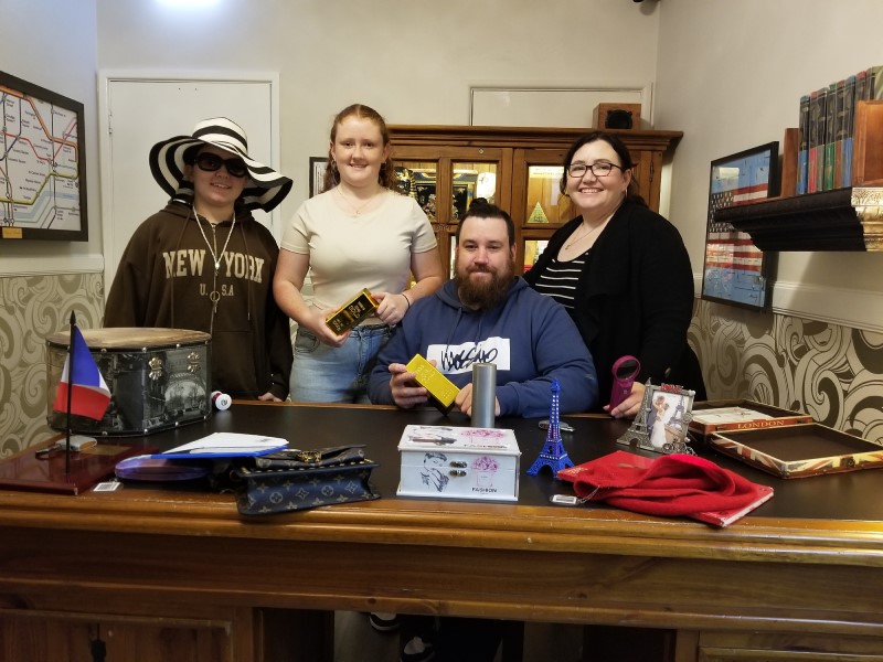 Kelly Kennedy's team In the Inheritance Escape Room
