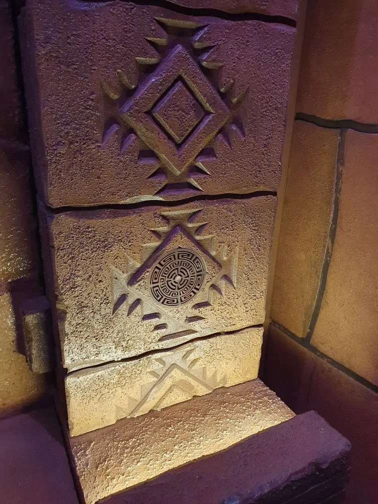 A close up of some Aztec symbols in The Hidden Temple Escape Room